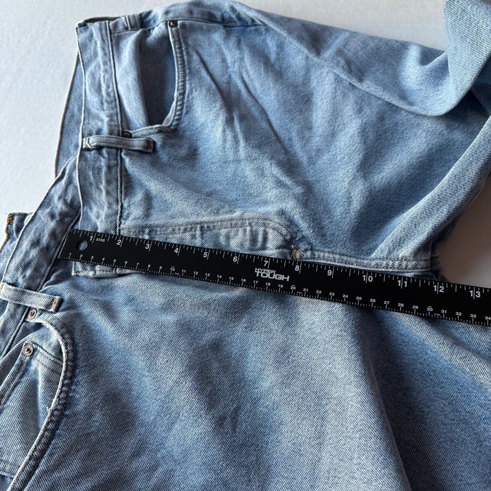 AGOLDE Criss Cross Straight Leg Jeans Light Wash Blue Size 34 - Picture 6 of 8